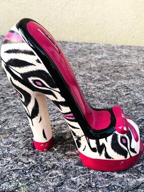 Vintage Art Deco High Heel Women's Shoes Money Box Piggy Bank Collectible